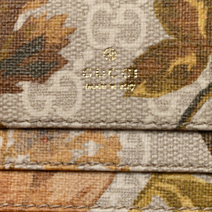 Gucci GG Supreme Monogram Water Flora Web Ophidia Card Case Beige White Multicolor 6 of 8