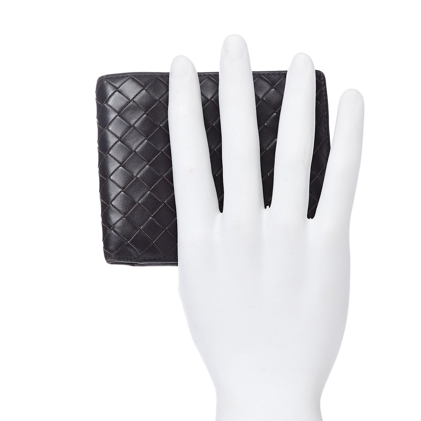 Nappa Intrecciato Bi-Fold Wallet Ebano