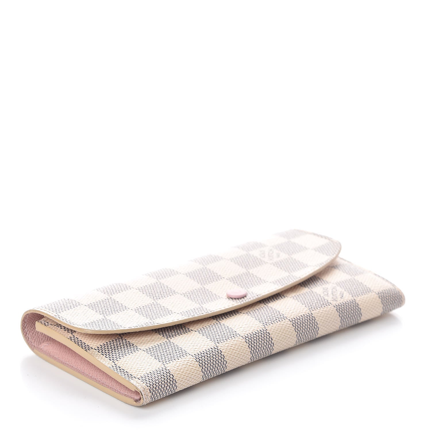 Louis Vuitton Damier Azur Emilie Wallet Rose Ballerine 4 of 7