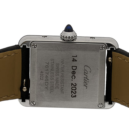 Cartier Stainless Steel Calfskin 22mm Must de Cartier Tank Quartz Watch 4 of 5