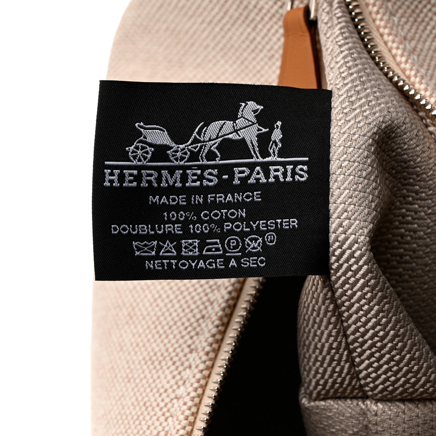 Hermes Canvas Small Bride-A-Brac Pouch Natural Orange 6 of 7