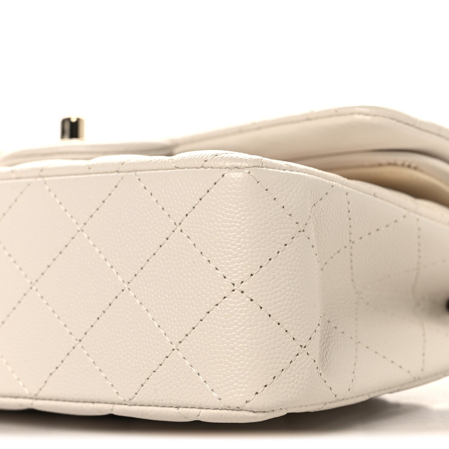 Caviar Quilted Small Double Flap White White