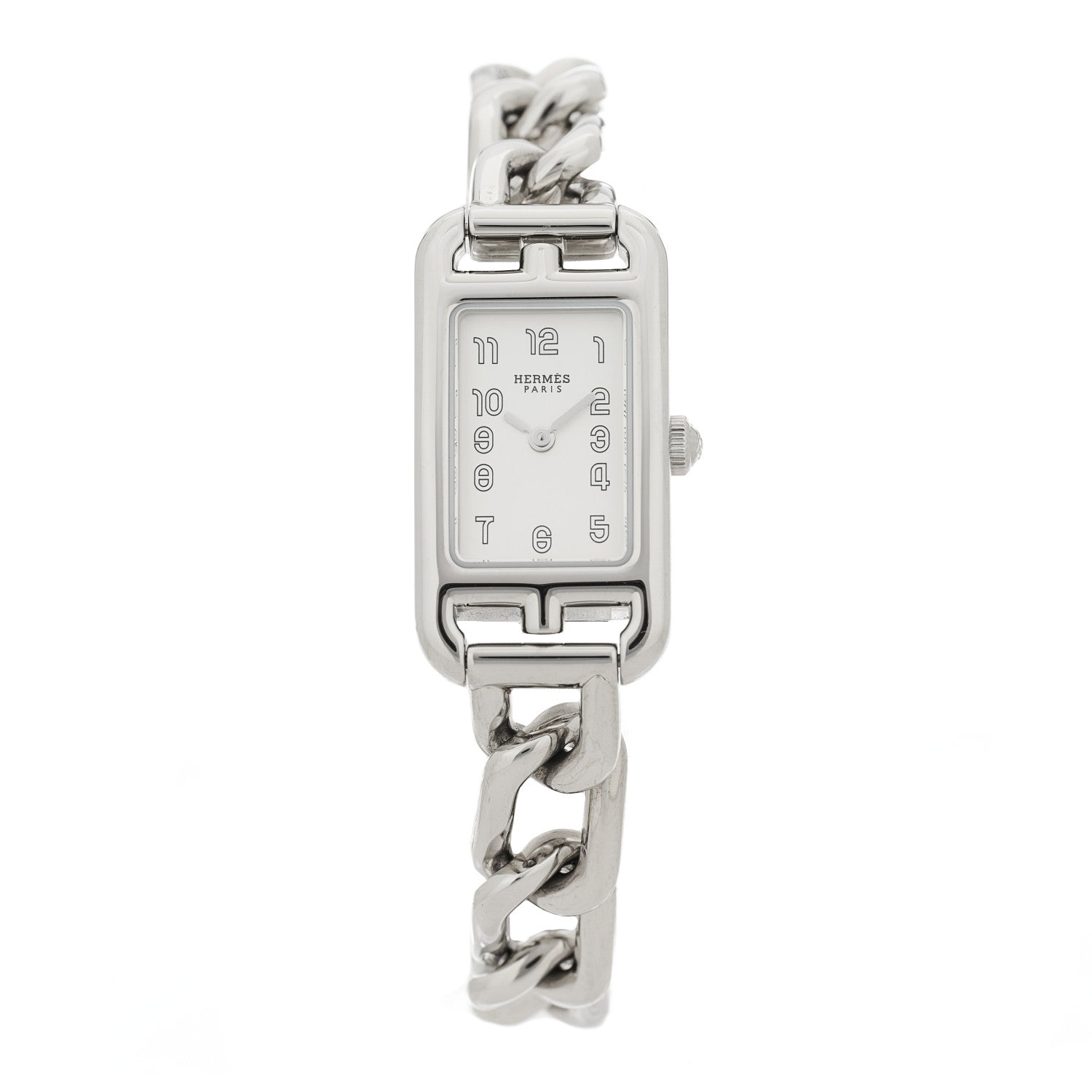 Hermes Stainless Steel 17mm Nantucket Quartz Watch 1 of 4