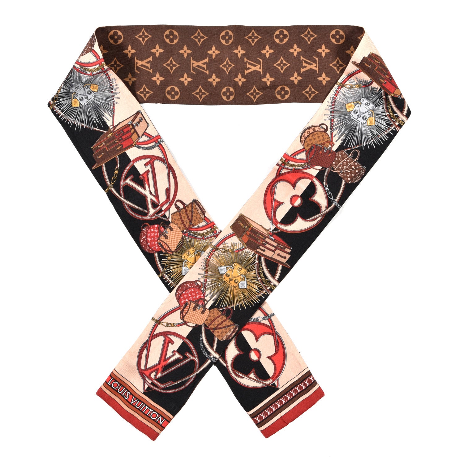 Louis Vuitton Silk Monogram All In LV Bandeau Brown 1 of 4