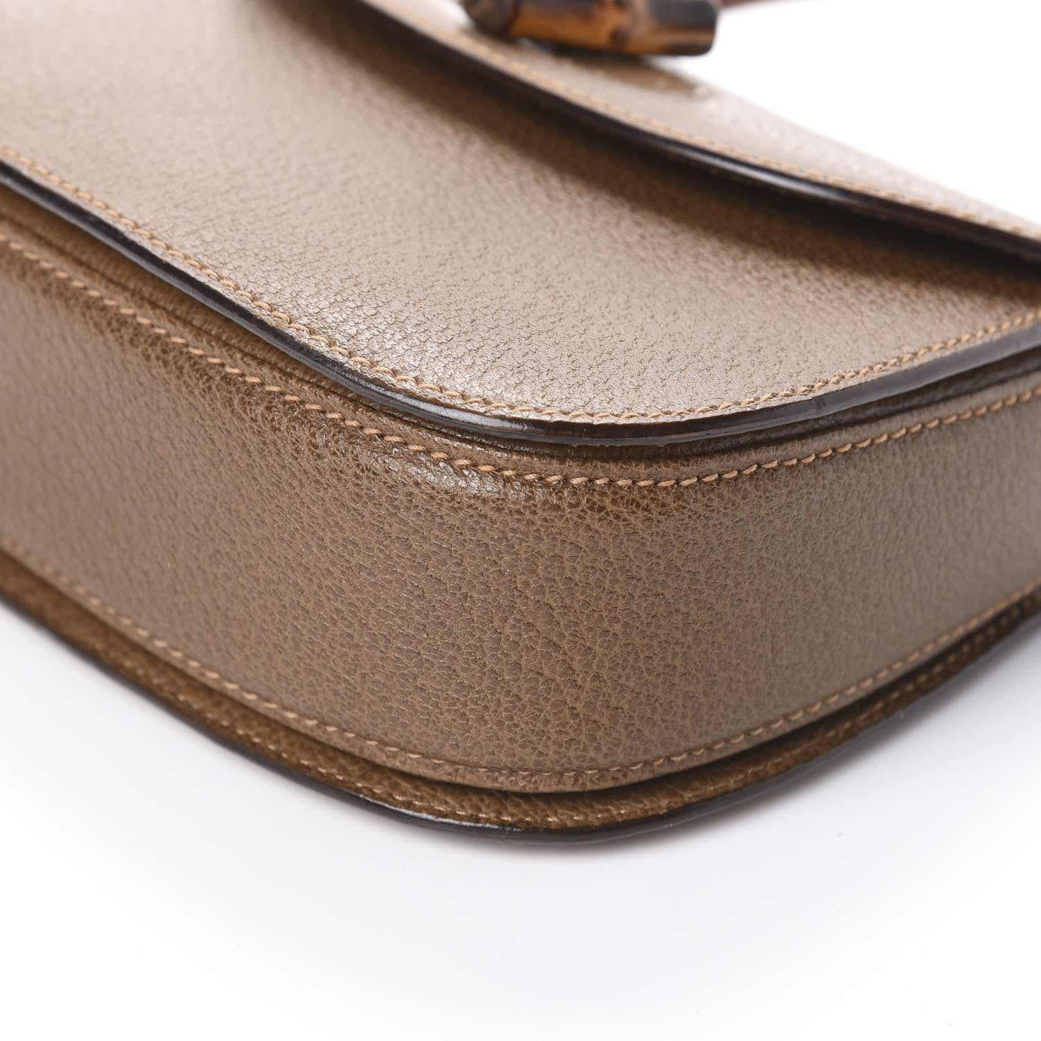 Gucci Natural Grain Calfskin Small Classic Bamboo Top Handle Bag Blush Brown 10 of 10