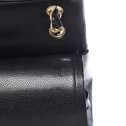 Chanel Caviar Quilted Jumbo Double Flap Black 10 of 12