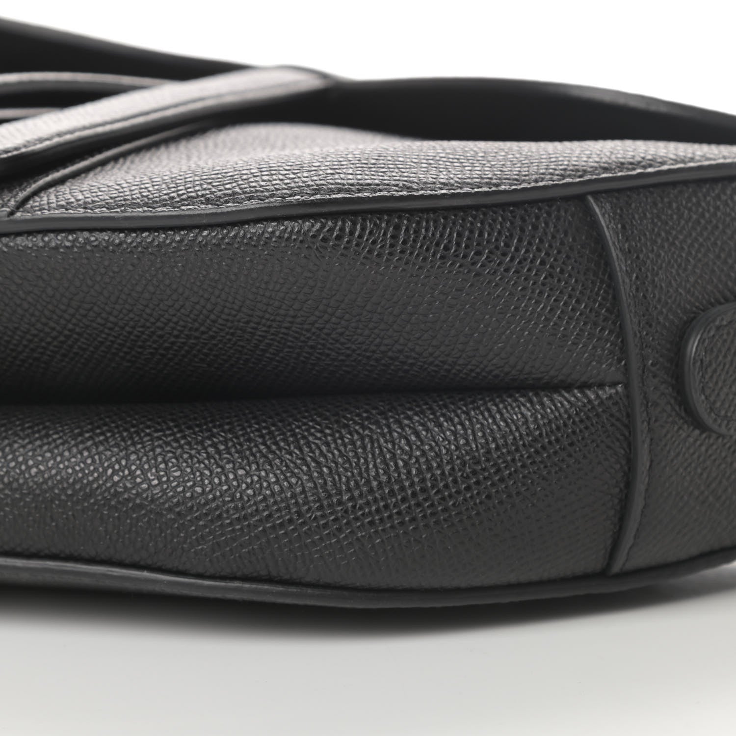 Christian Dior Grained Calfskin Saddle Bag Black 9 of 9