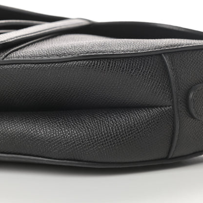 Christian Dior Grained Calfskin Saddle Bag Black 9 of 9