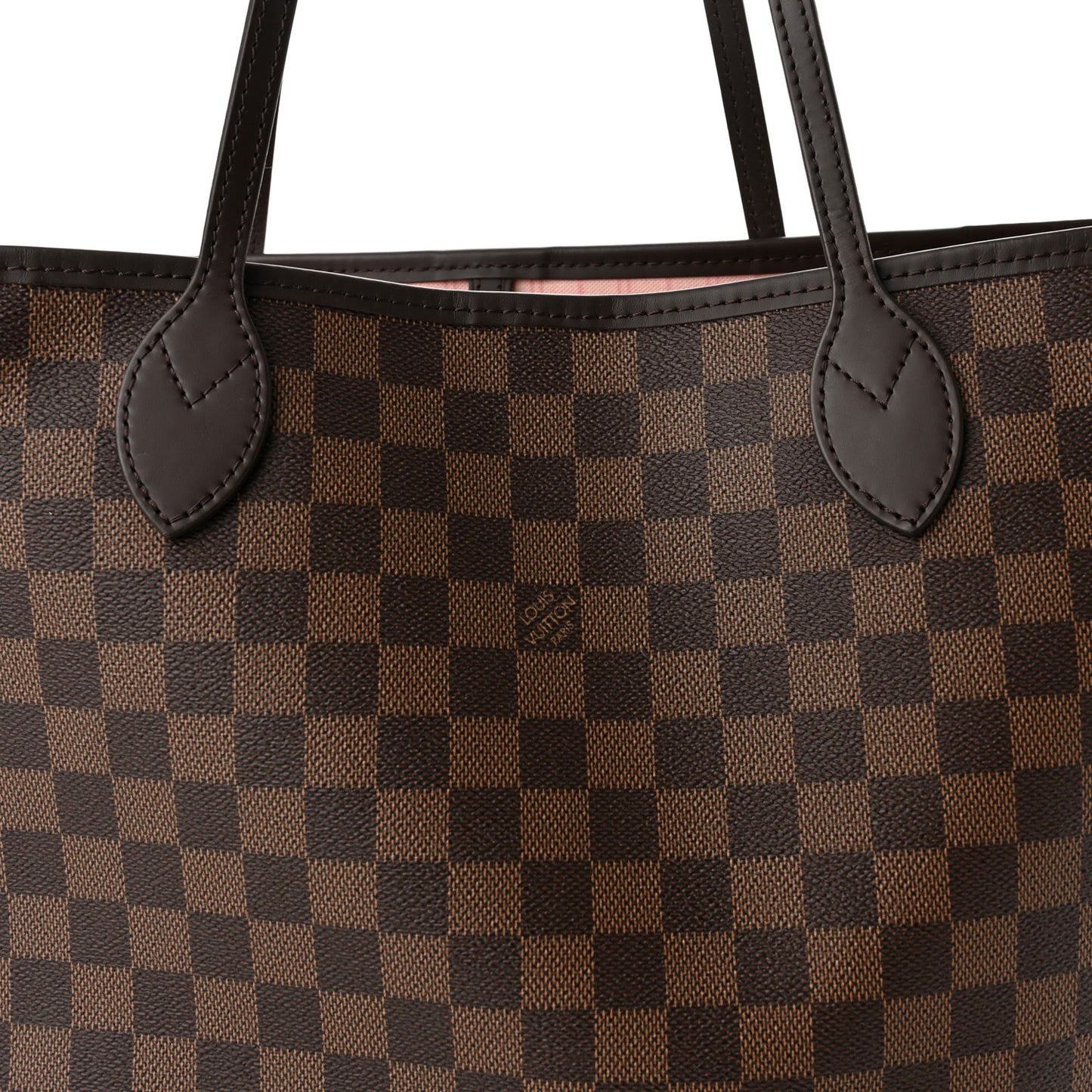 Damier Ebene Neo Neverfull MM Rose Ballerine