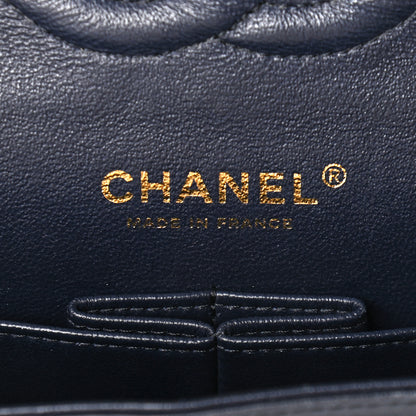 Chanel Lambskin Quilted Medium Double Flap Navy 6 of 9