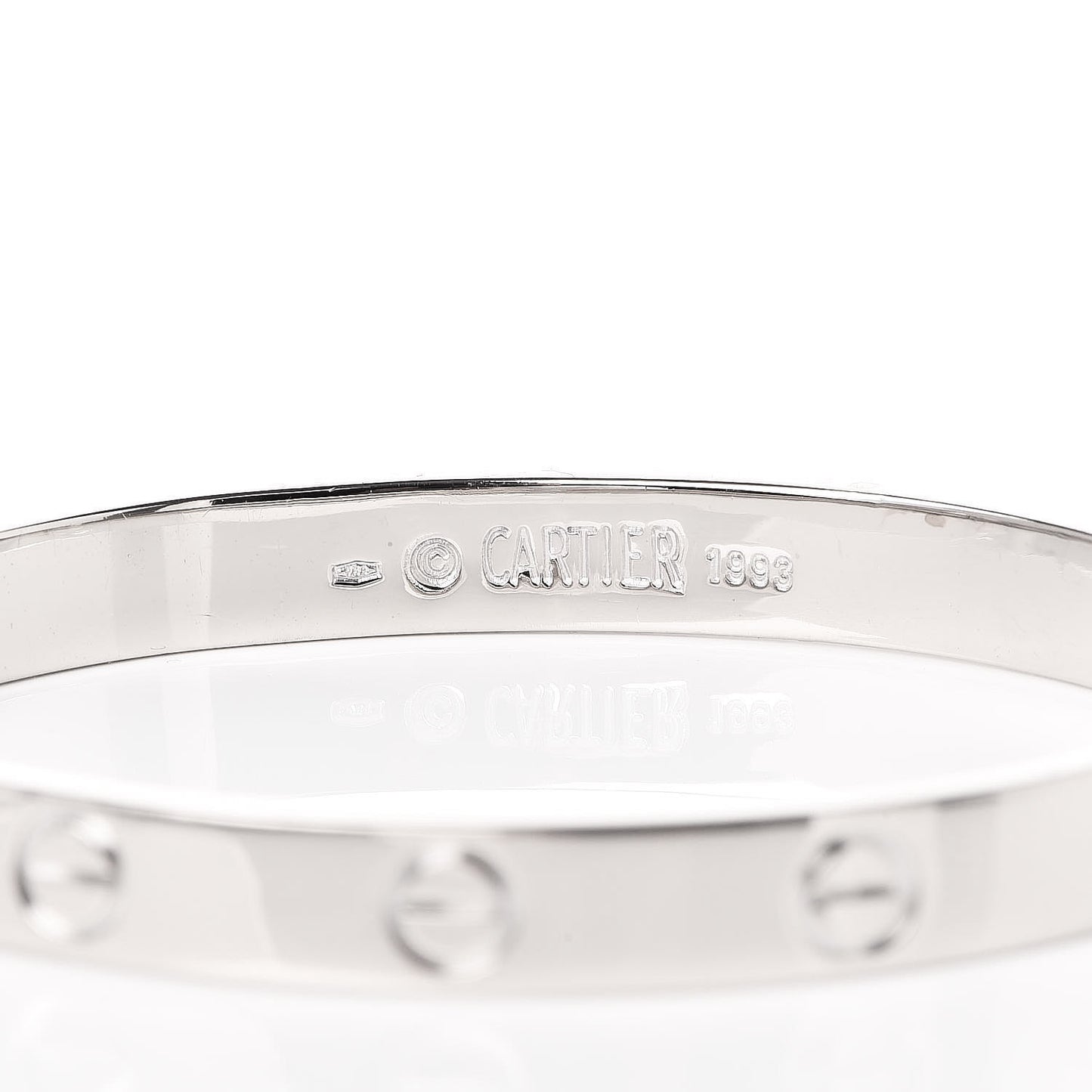 18K White Gold LOVE Bracelet 16