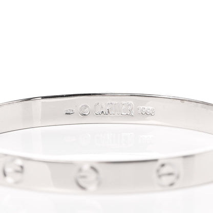 Cartier 18K White Gold LOVE Bracelet 16 9 of 10