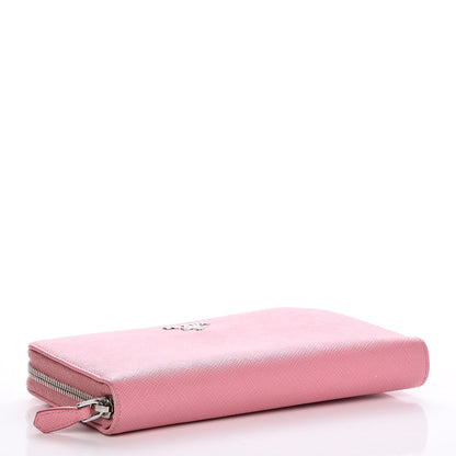 Prada Saffiano Metal Zip Around Wallet Petalo 4 of 8