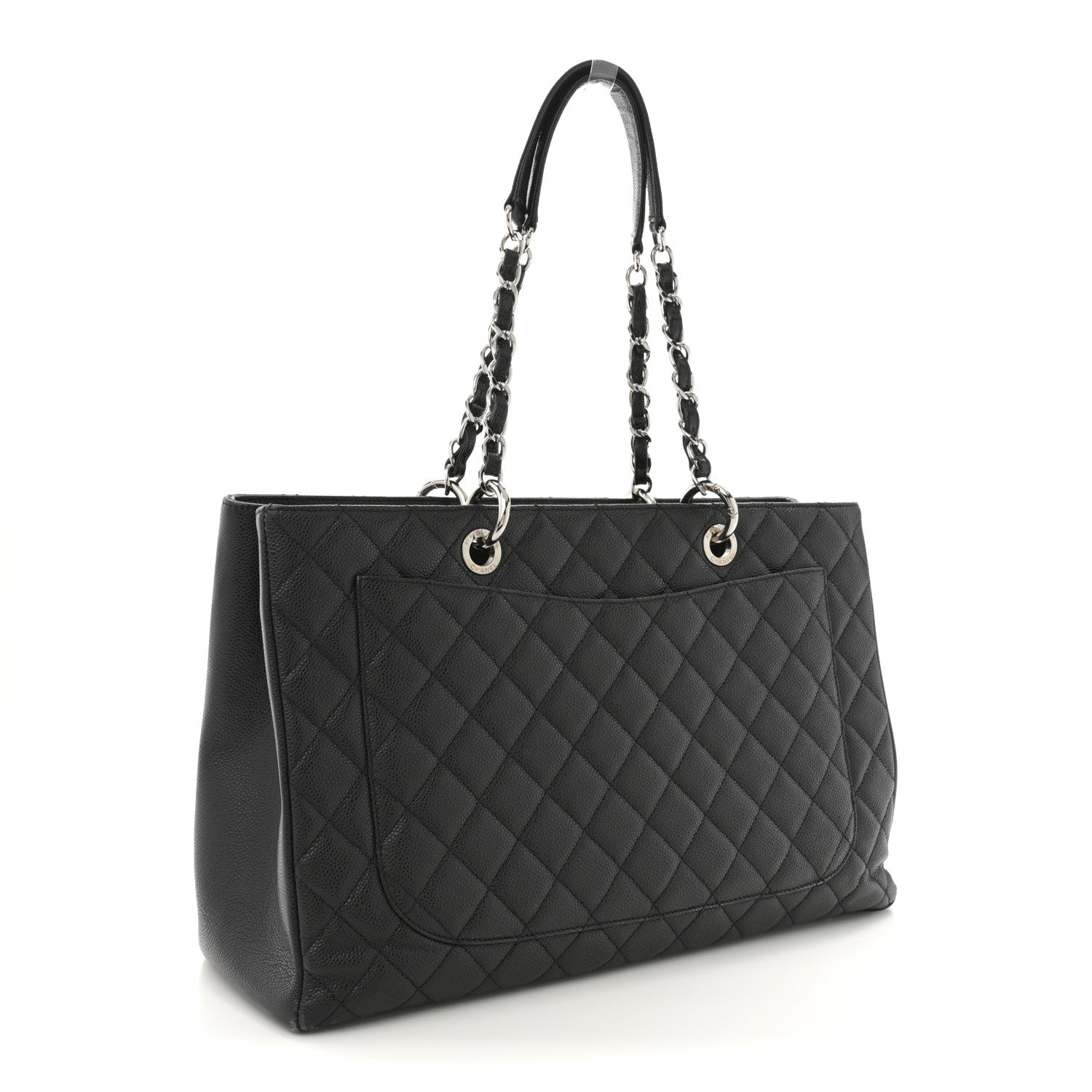 Chanel Caviar Quilted XL Grand Shopping Tote GST Black 3 of 12