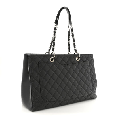Chanel Caviar Quilted XL Grand Shopping Tote GST Black 3 of 12