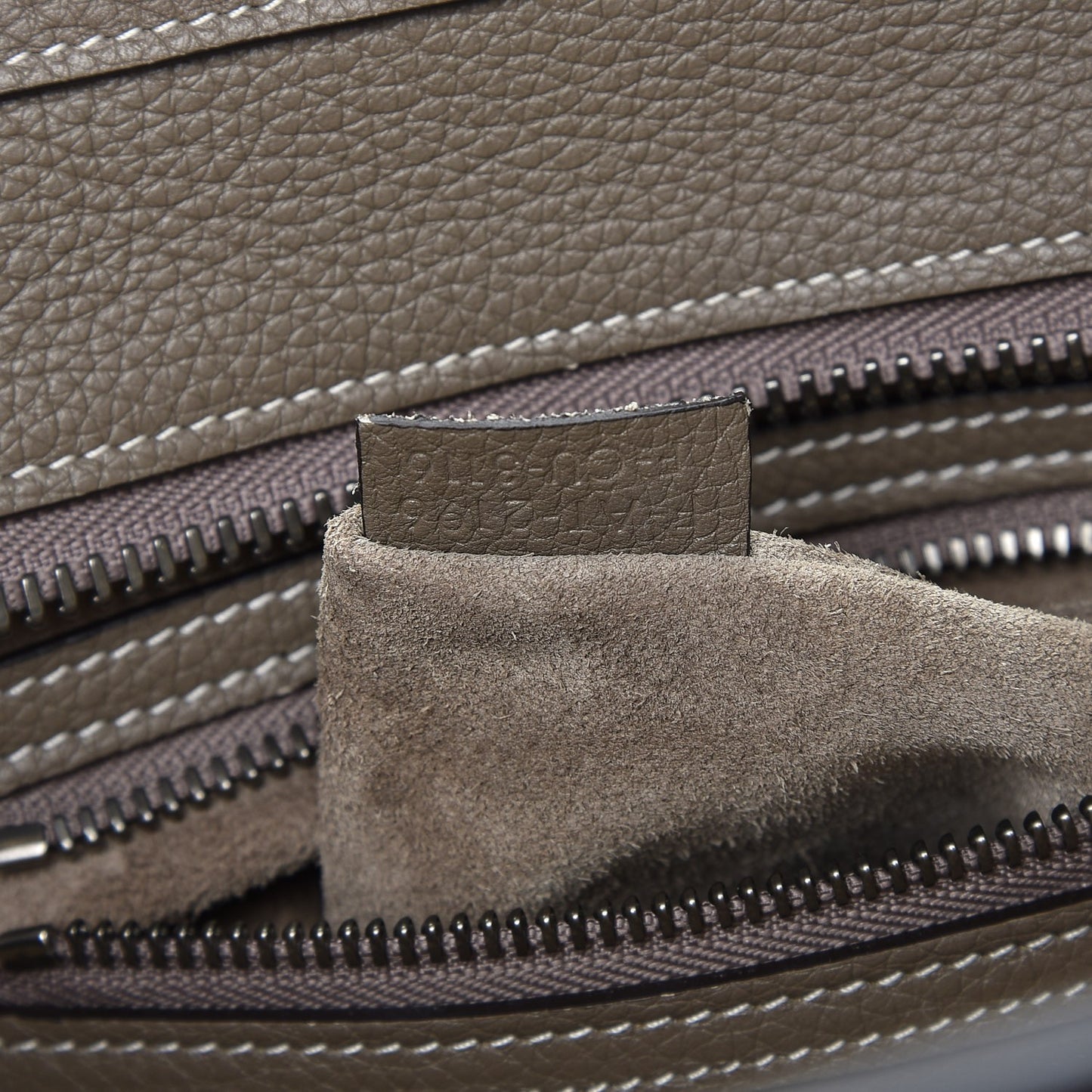 Drummed Calfskin Micro Luggage Souris