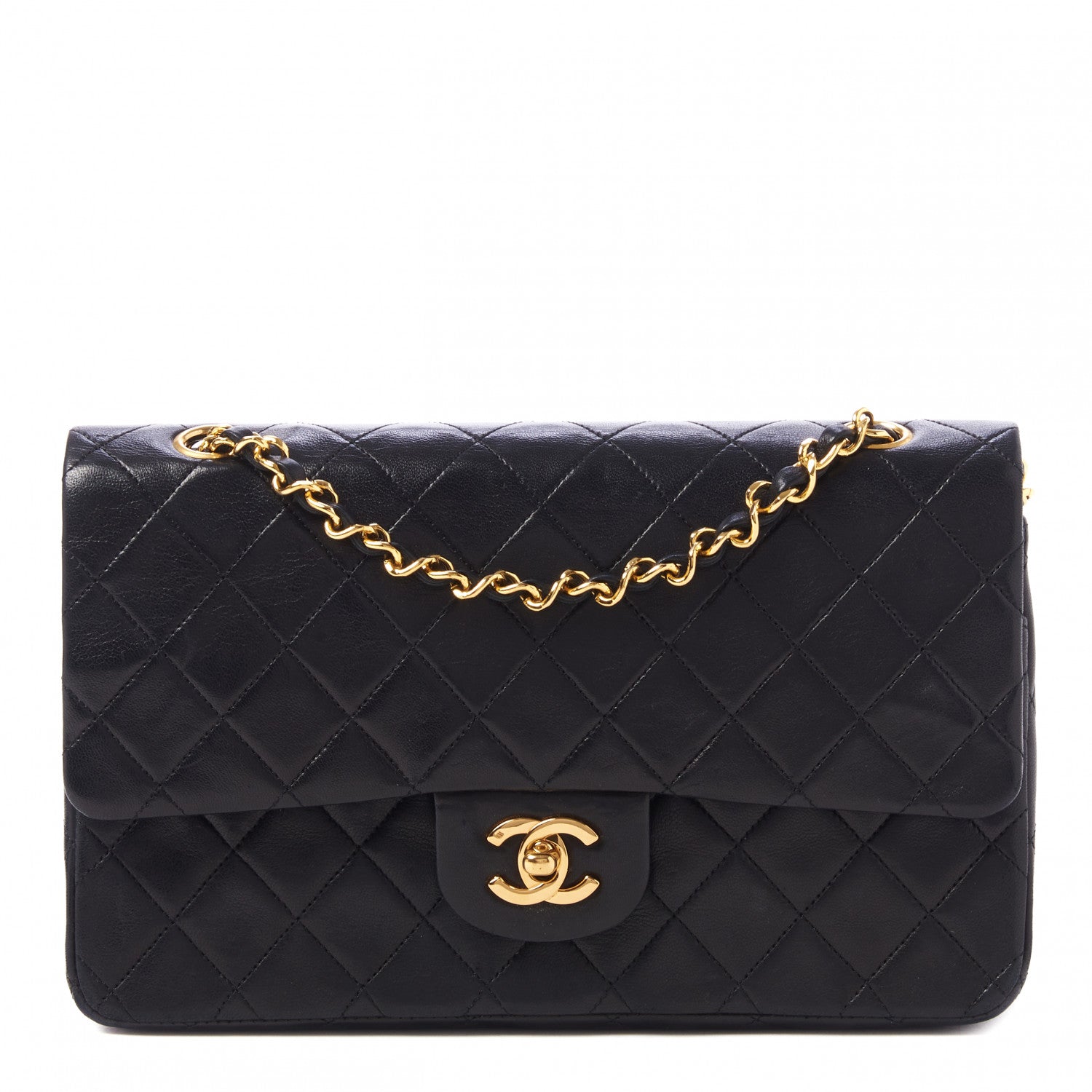 Chanel Lambskin Quilted Medium Double Flap Black 1 of 11