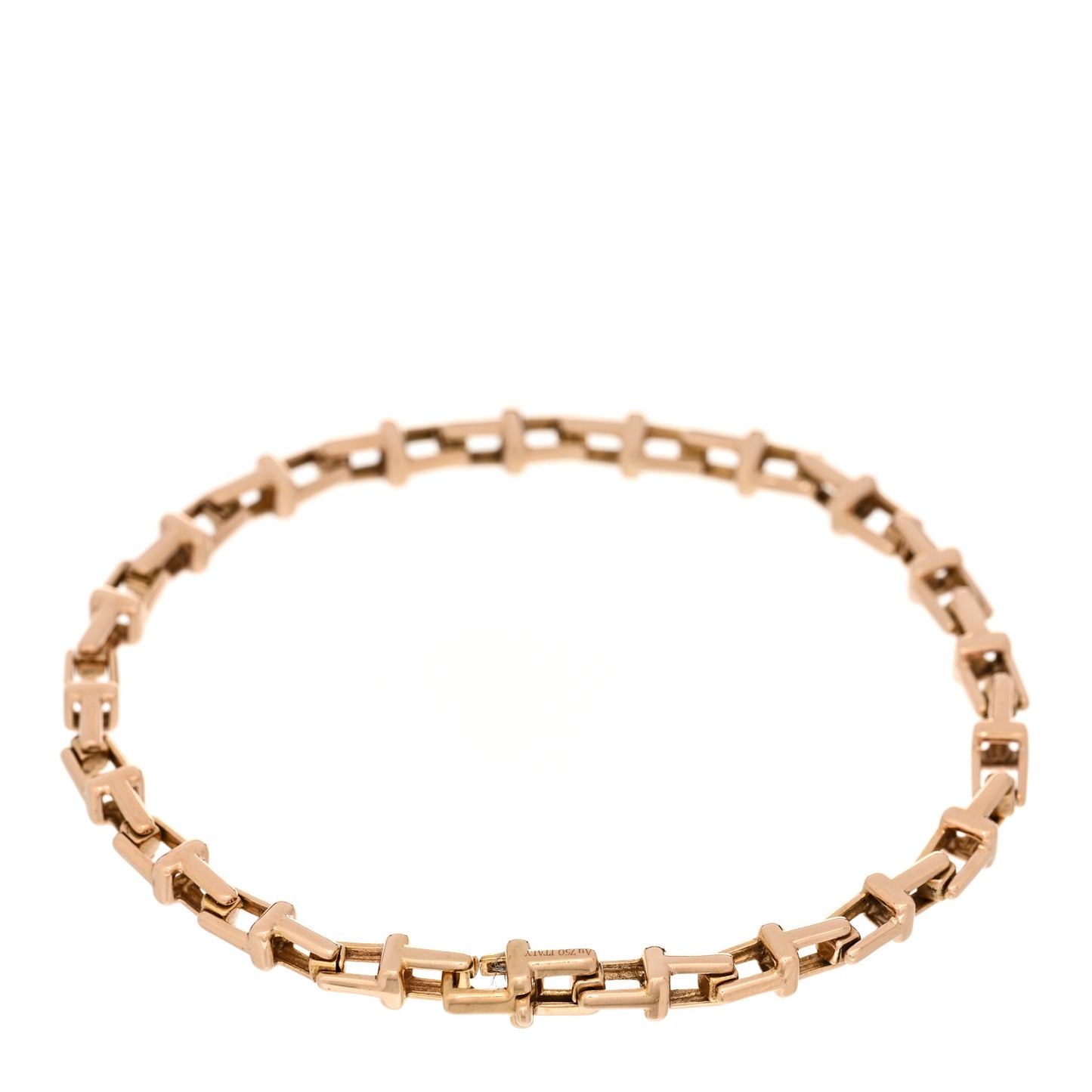 18K Rose Gold Narrow T Chain Bracelet