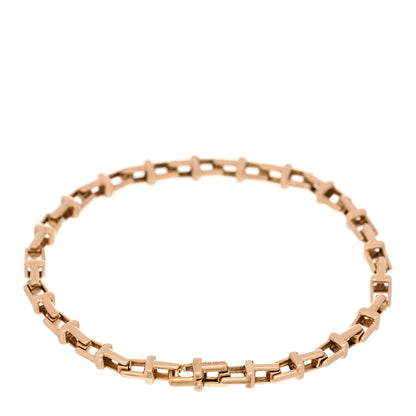 Tiffany 18K Rose Gold Narrow T Chain Bracelet 2 of 3
