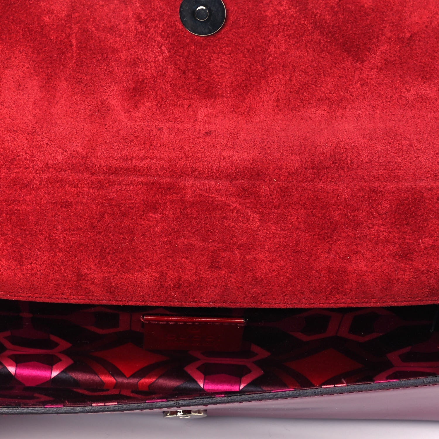 Gucci Patent Romy Clutch Red 8 of 11