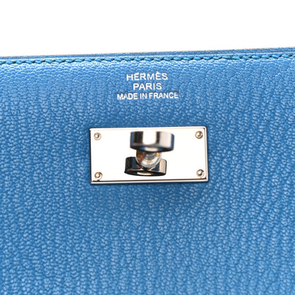 Hermes Chevre Mysore Medium Kelly Wallet Bleu Zanzibar 6 of 7