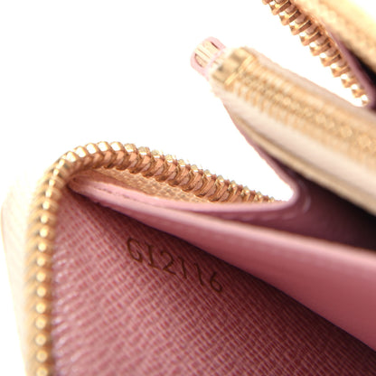 Louis Vuitton Damier Azur Clemence Wallet Rose Ballerine 7 of 7