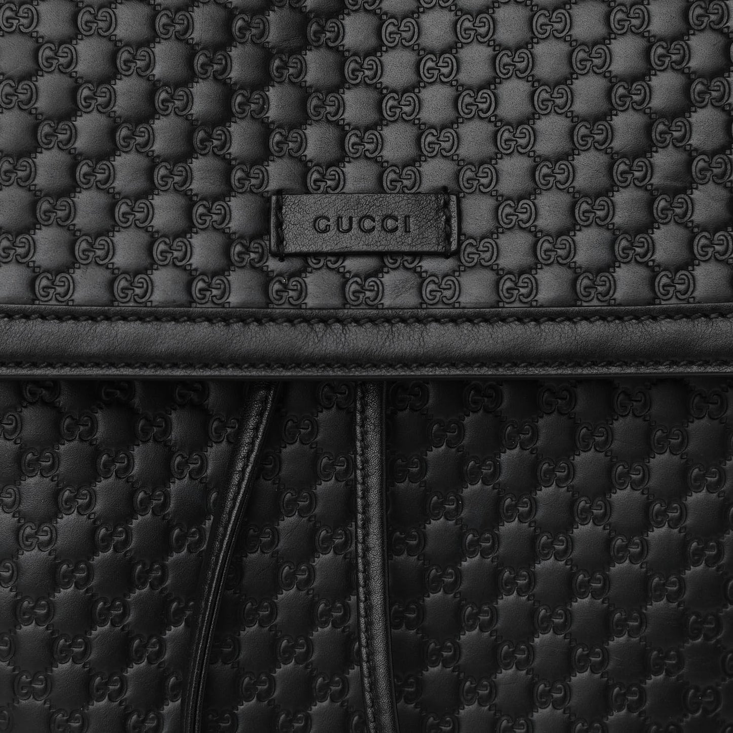 Microguccissima Drawstring Backpack Black