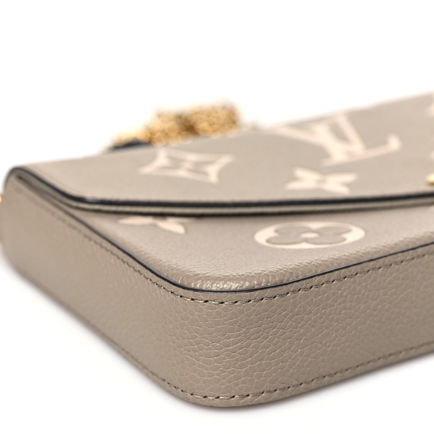 Louis Vuitton Empreinte Monogram Giant Felicie Pochette Tourterelle Creme 9 of 11