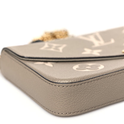 Louis Vuitton Empreinte Monogram Giant Felicie Pochette Tourterelle Creme 9 of 11