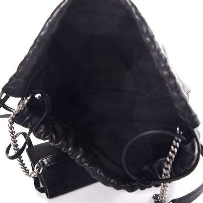 Saint Laurent Smooth Calfskin Teddy Drawstring Bag Black 6 of 8