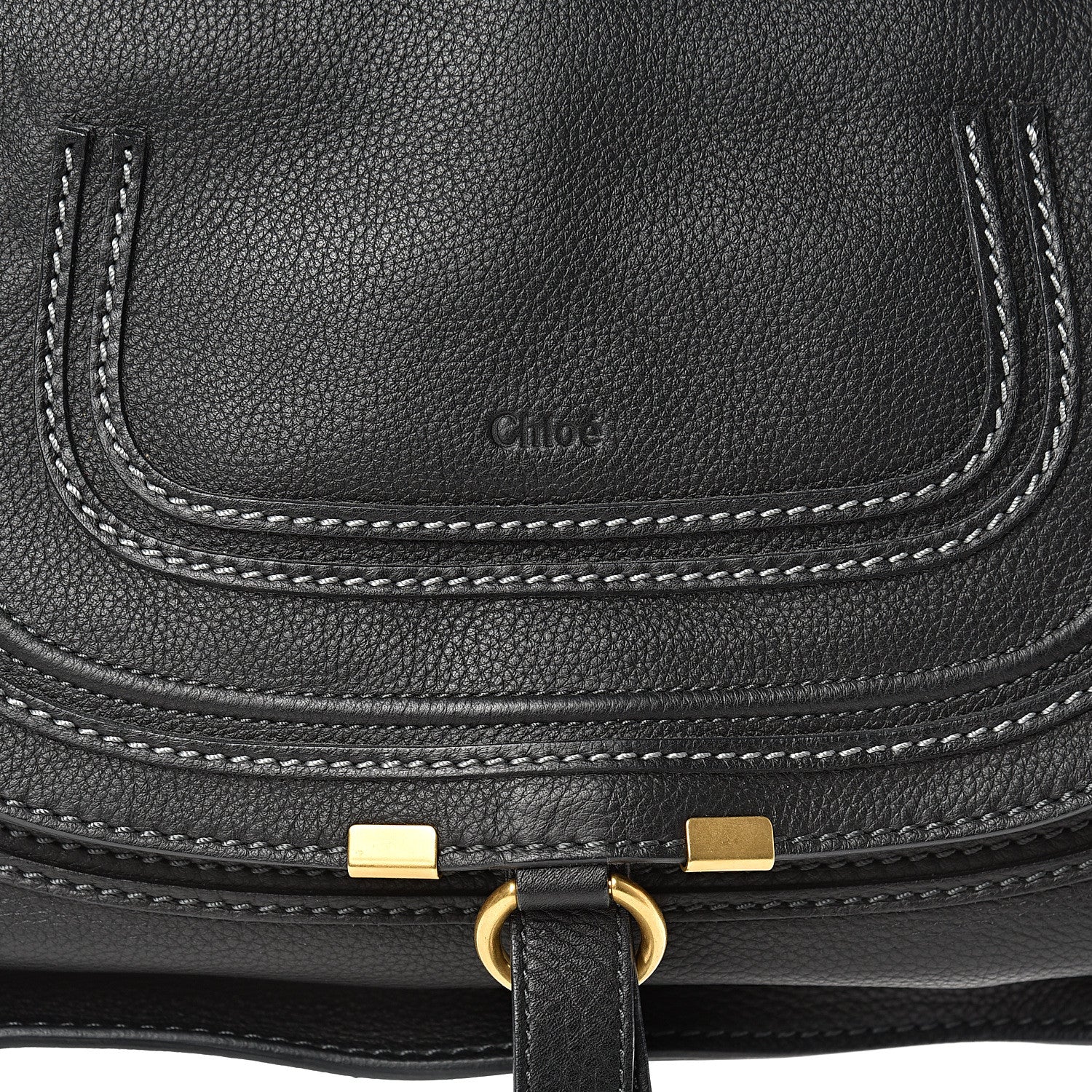Chloe Calfskin Marcie Small Bi-Color Satchel Black 7 of 9