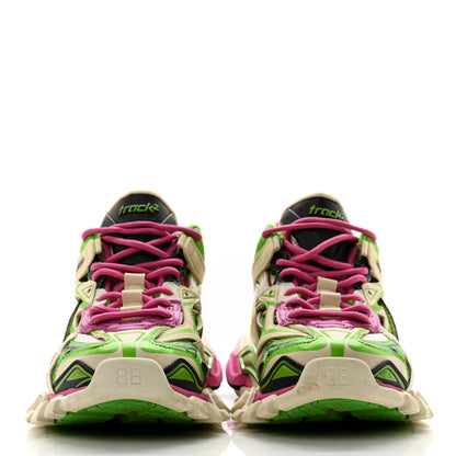 Balenciaga Rubber Mesh Bi-Color Womens Track.2 Open Sneakers 39 White Green Pink 2 of 9