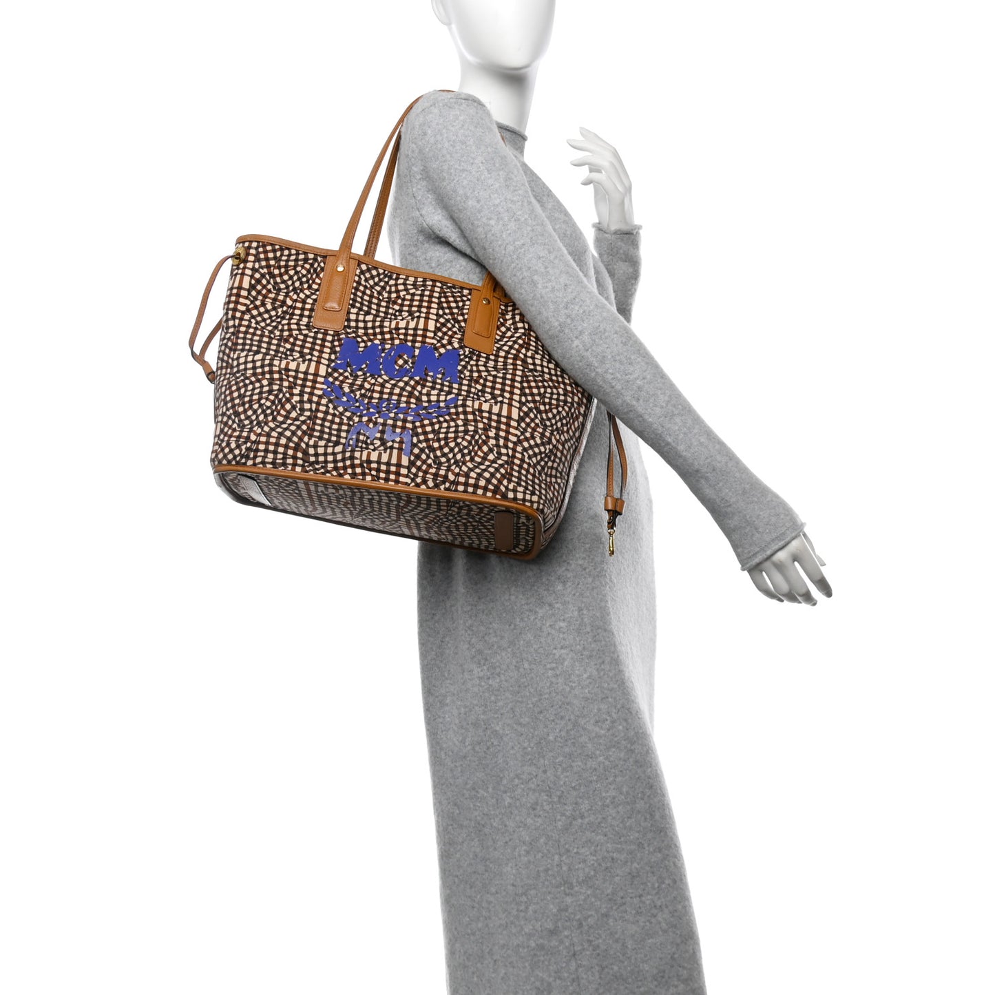 Visetos Medium Liz Reversible Shopper Tote Cognac