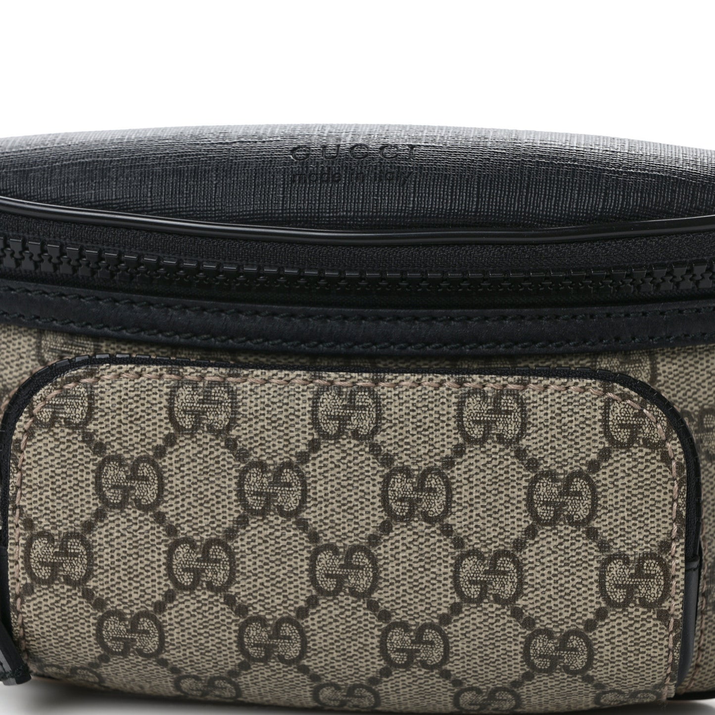 GG Supreme Monogram Belt Bag Black