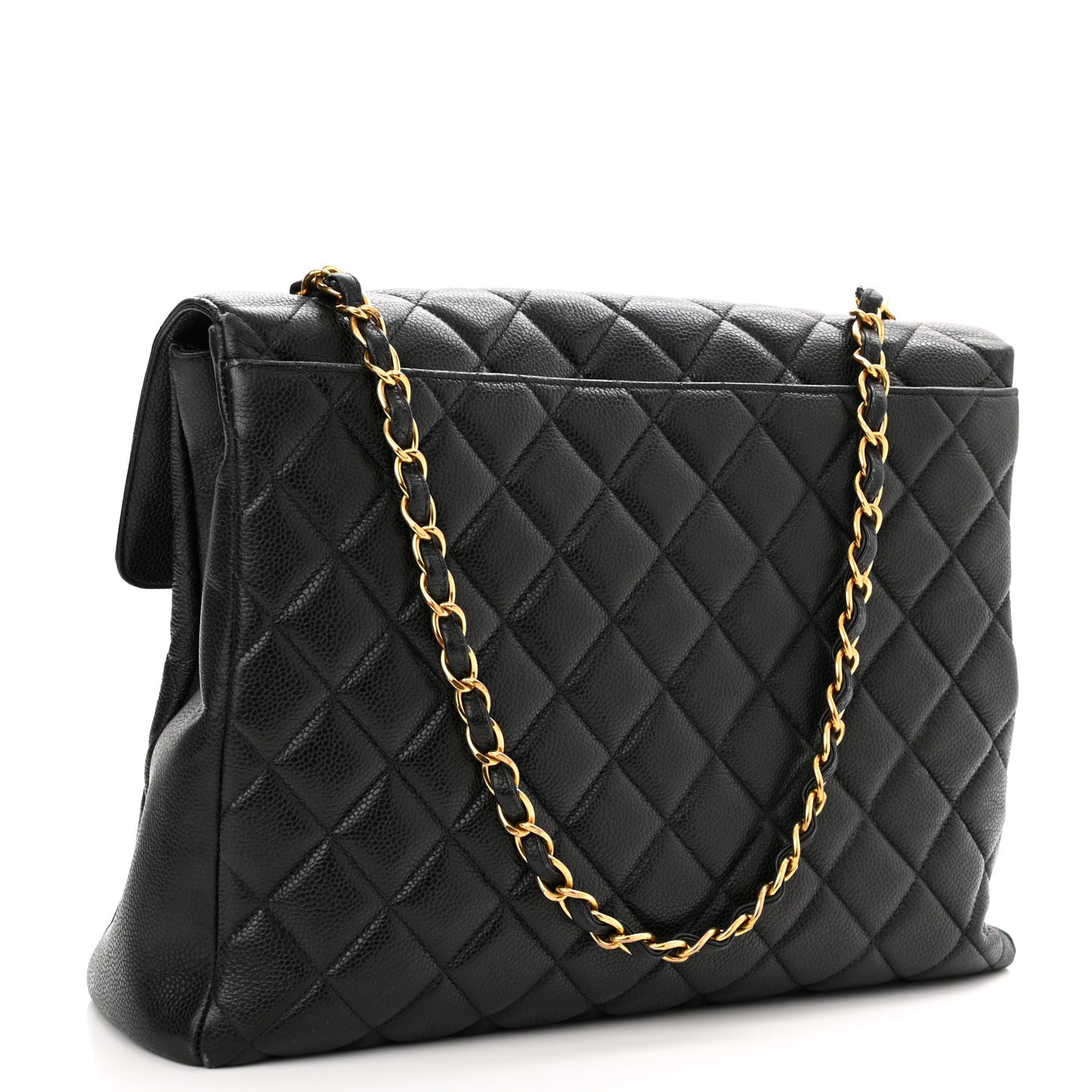 Caviar Quilted Jumbo Single Flap Black