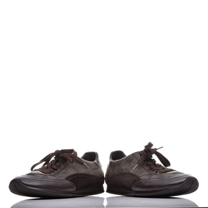 Louis Vuitton Suede Damier Ebene Sneakers 8.5 Brown 6 of 15