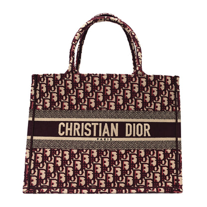 Christian Dior Oblique Medium Book Tote Burgundy Multicolor 1 of 11
