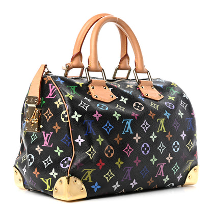 Louis Vuitton Monogram Multicolor Speedy 30 Black 2 of 4
