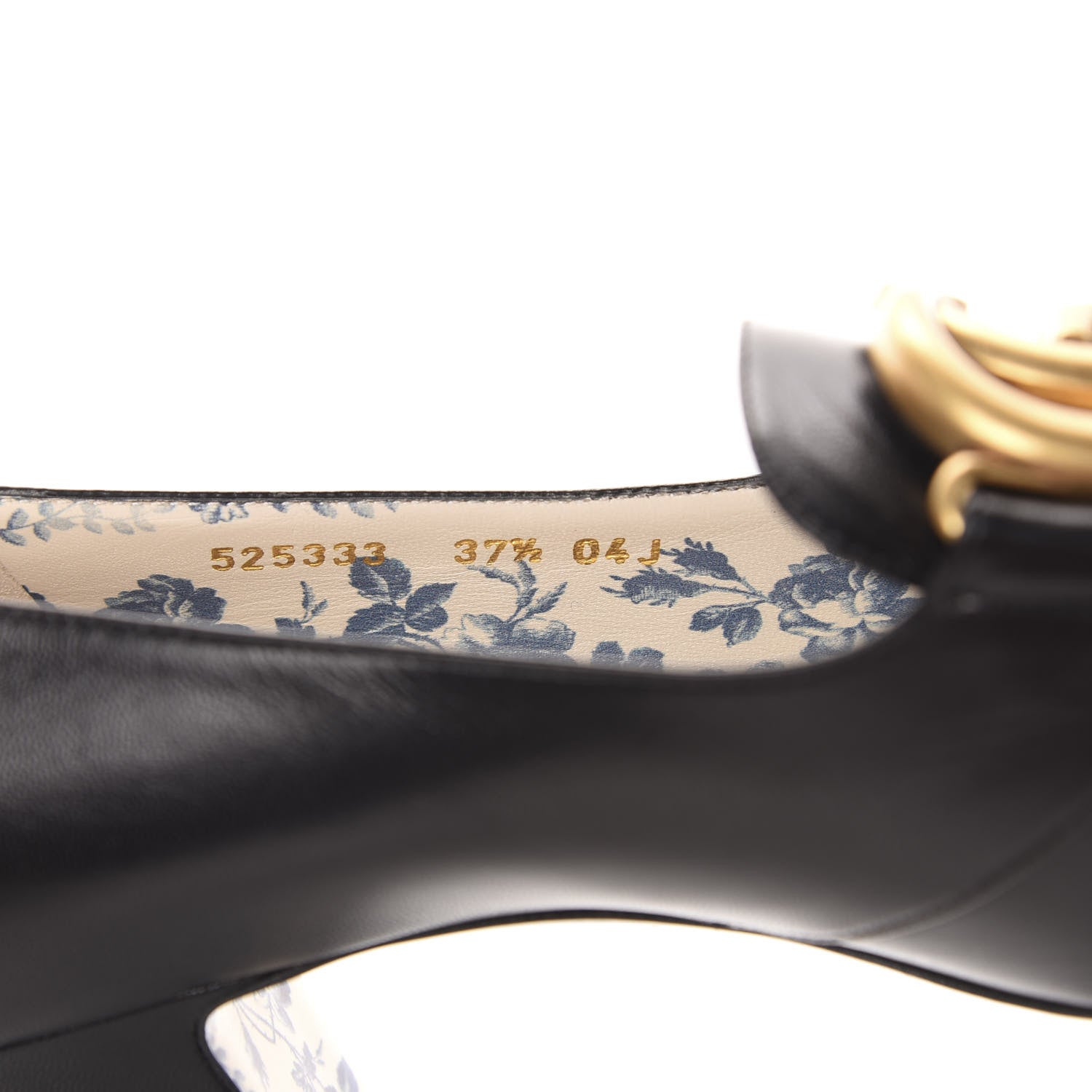 Gucci Malaga Kid GG Victoire 55mm Loafer Pumps 37.5 Black 10 of 11