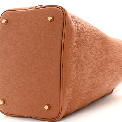 Hermes Taurillon Clemence Picotin Lock 22 MM Gold 8 of 11