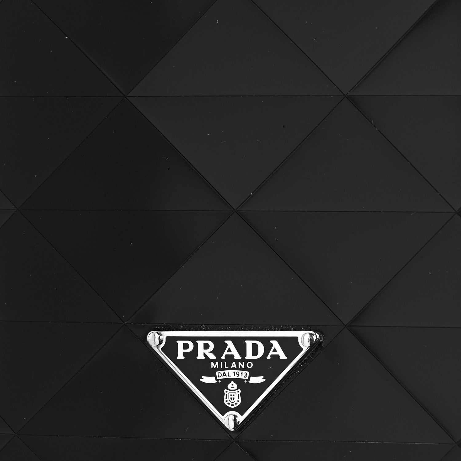 Prada Spazzolato Triangle Patterned Wallet Black 7 of 7