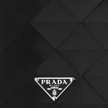 Prada Spazzolato Triangle Patterned Wallet Black 7 of 7