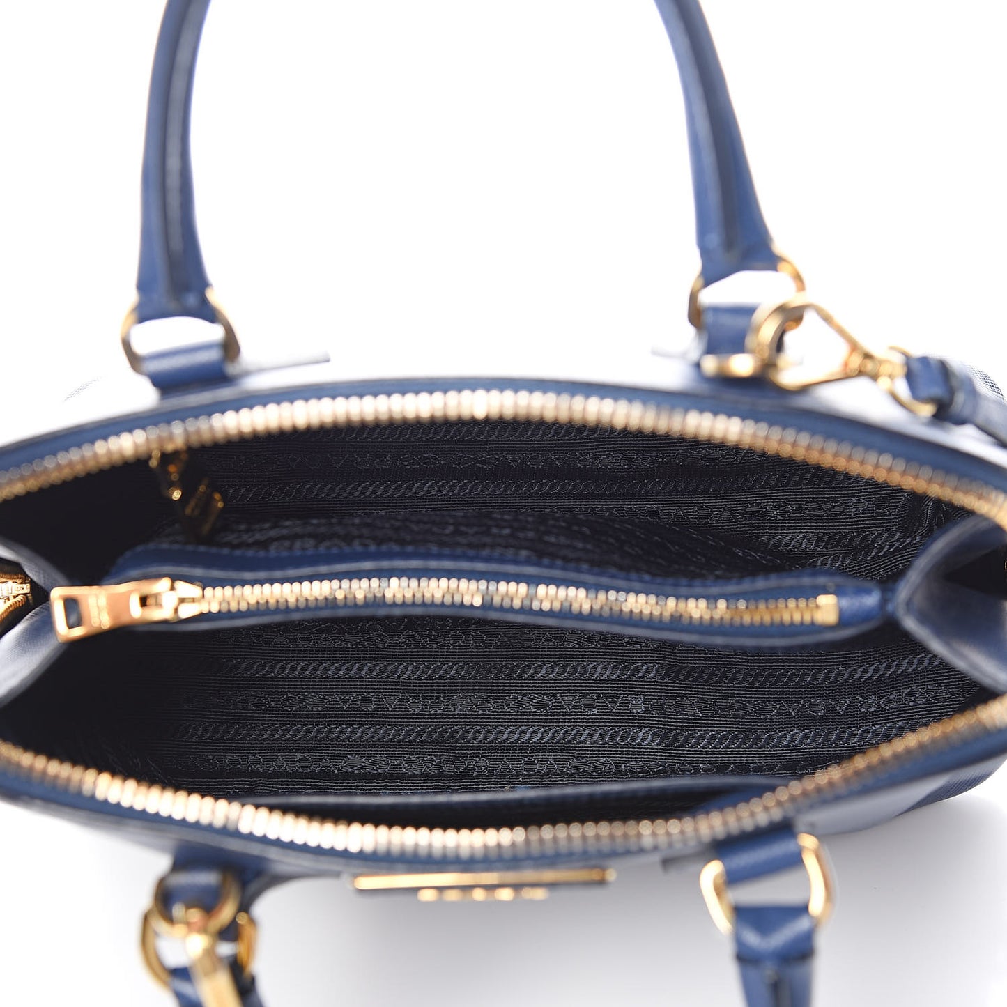 Saffiano Lux Small Promenade Tote Azzurro
