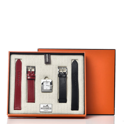 Hermes Stainless Steel Barenia 22mm Belt Quartz Watch Noir 9 of 9