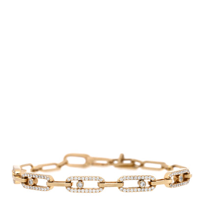 Messika 18K Yellow Gold Diamond Pave Move Link Bracelet 1 of 4