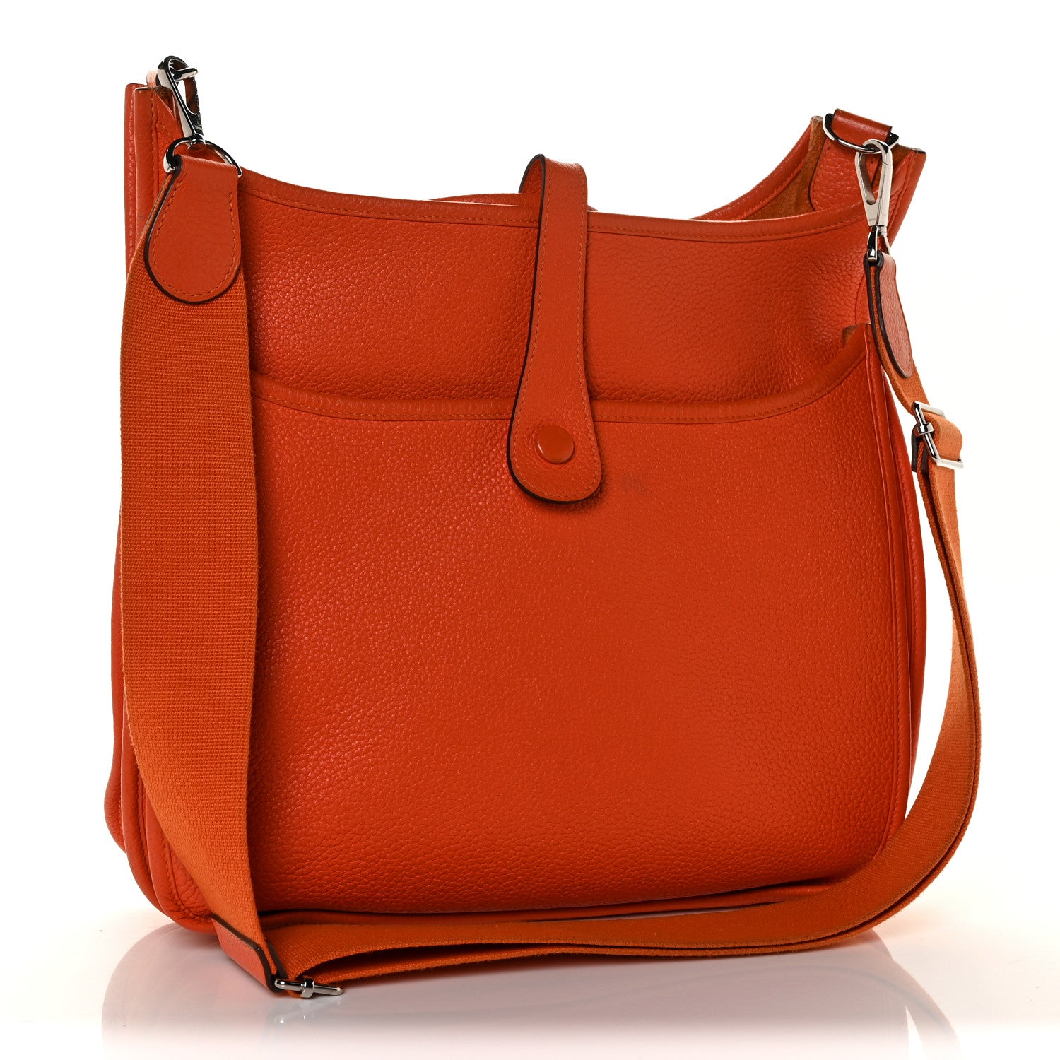 Hermes Taurillon Clemence Evelyne III GM Orange 2 of 10