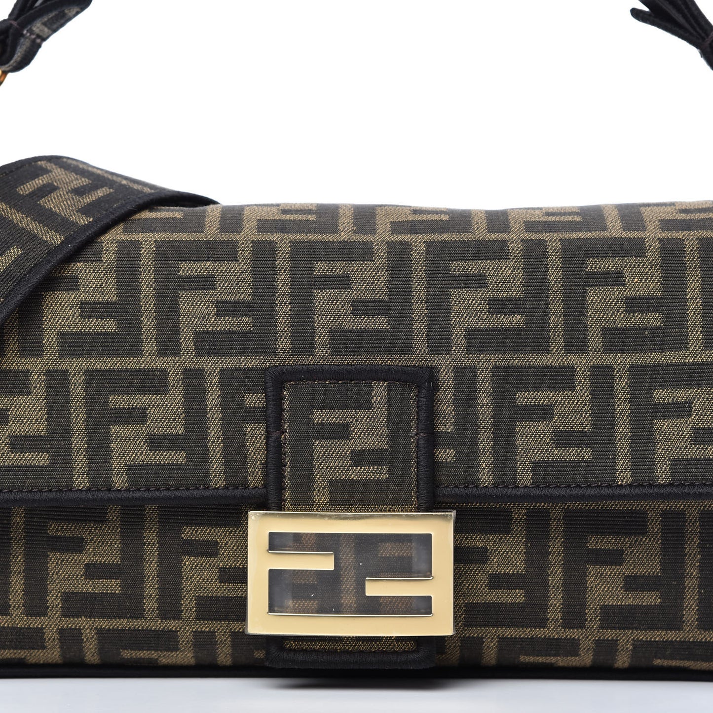 Fabric Jacquard FF 1974 Medium Baguette Tobacco Moro Black