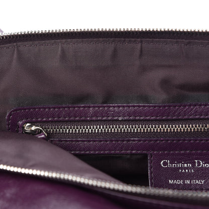 Christian Dior Lambskin Cannage Large Granville Tote Purple 9 of 17