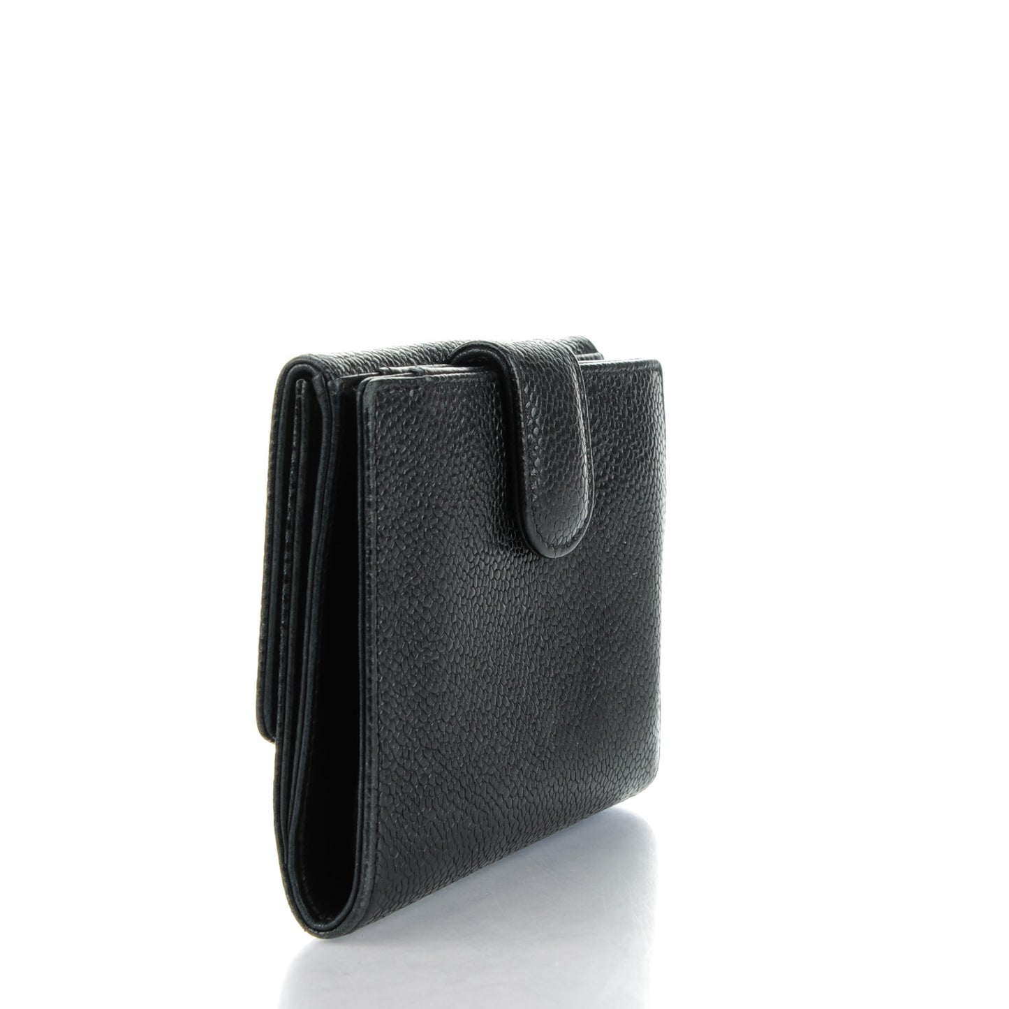 Caviar Timeless CC Compact French Wallet Black