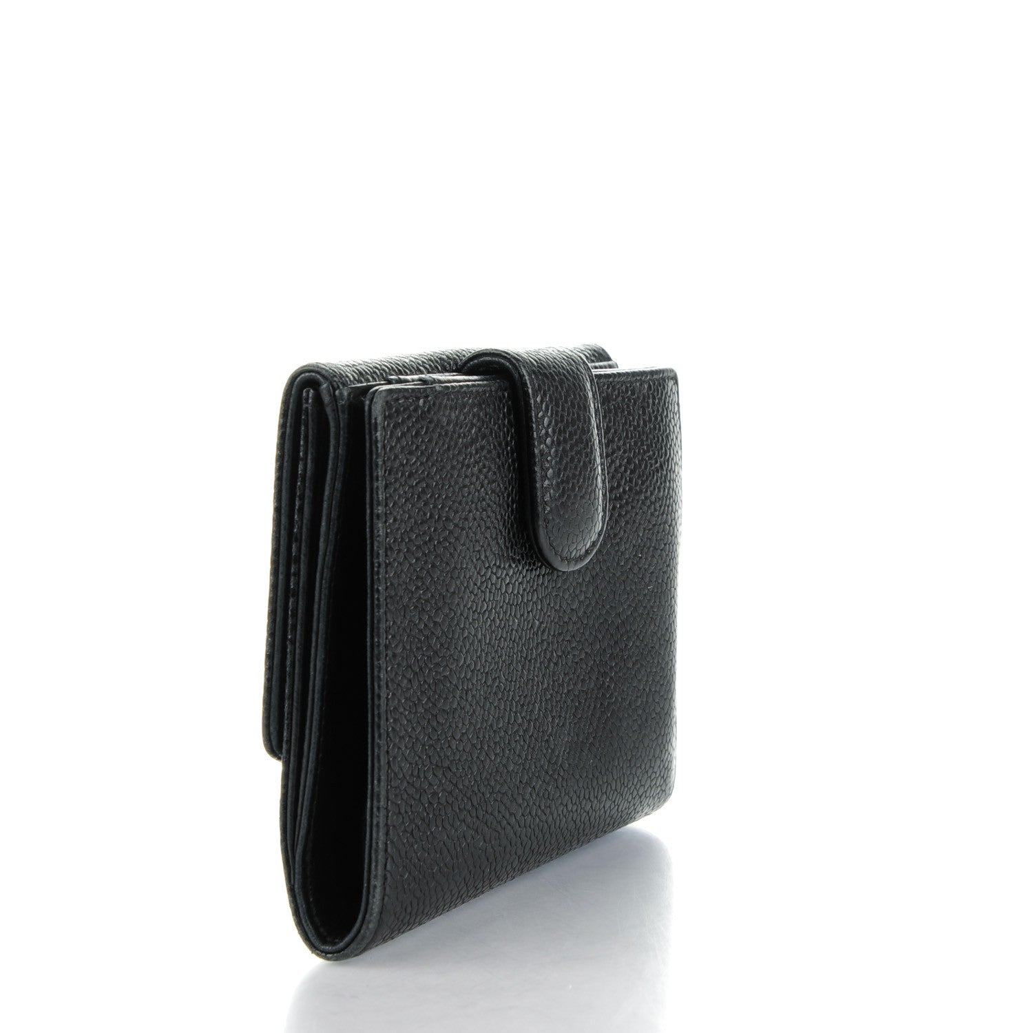 Chanel Caviar Timeless CC Compact French Wallet Black 3 of 9